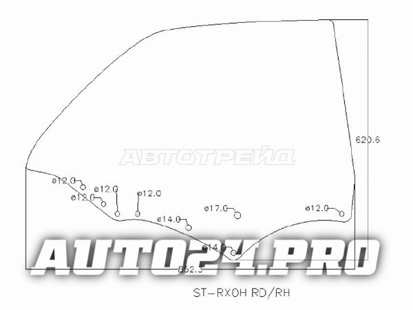 Стекло боковое опускное (Сзади/ Справа/ Цвет зеленый) Toyota Chaser (X100) 96-01
