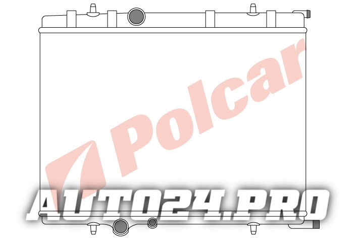 571008-6 307/C4/BERLINGO/XSARA2/PART. РАДИАТОР. 1.4;1.4D;2.0;1.6;2.0 M/A+/-C