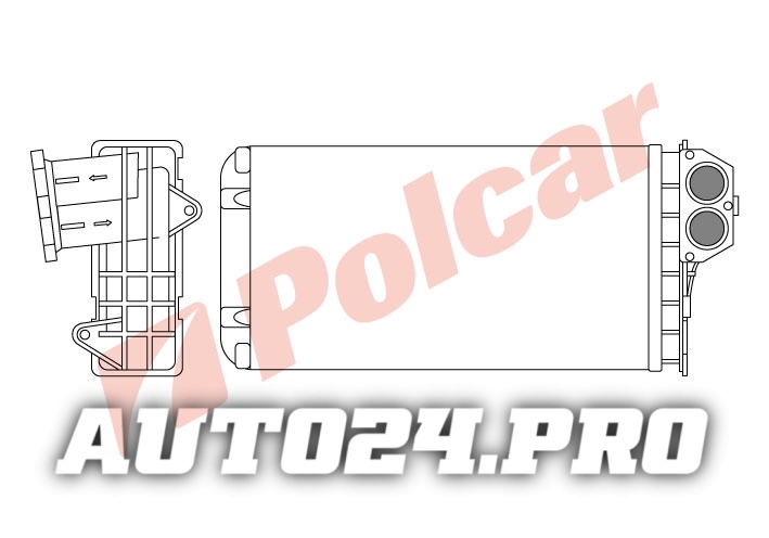 5723N8-1 206 98-/XSARA PICASSO 99-  РАДИАТОР ОТОПИТЕЛЯ 250X140X42
