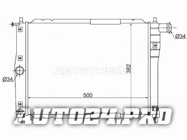 Радиатор Chevrolet Lanos 05-09 / Daewoo Lanos 97-08 / Nubira 97-99 / ЗАЗ Ланос 08-16 / Сенс 07-13 /