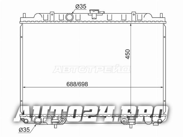 Радиатор Nissan X-Trail 00-07 / Liberty 98-04 / Prairie 98-04