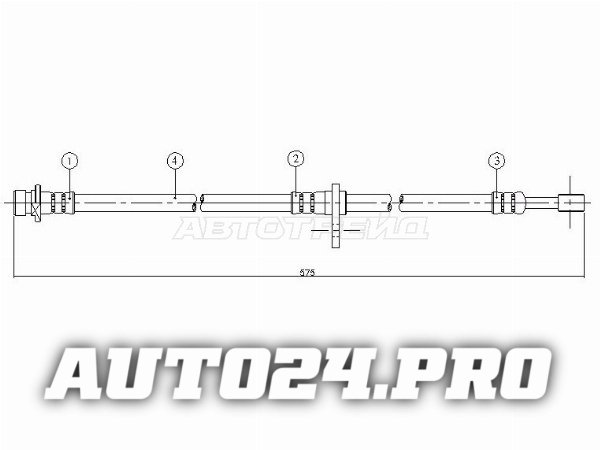 Шланг тормозной передний (Таиланд) HONDA CIVIC 01- LH