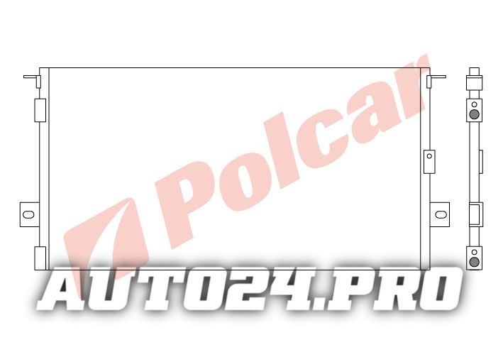 2401K8C2 DODGE CARAVAN/CH VOYAGER 96- РАДИАТОР КОНДИЦИОНЕРА 750X395X23