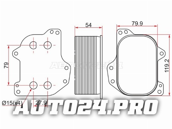Радиатор масляный AUDI A1 10-/A3 12-/A4 15-/A5 16-/Q2 16-/Q3 11-/SKODA OCTAVIA 13-/RAPID 12-/VOLKSWA