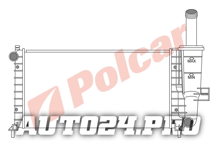 302208-1 PUNTO II  99- РАДИАТОР 580Х316  1,2B M -C