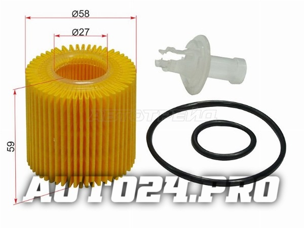 Фильтр масляный (картридж) TOYOTA COROLLA,AURIS,AVENSIS,PRIUS 1-2ZR