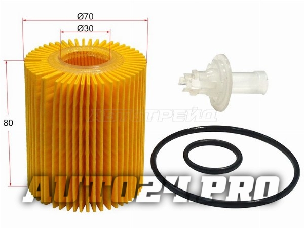 Фильтр масляный (картридж) TOYOTA AVENSIS,AURIS,LEXUS LS460 1-2TRFE, 3-4GRFE 06-