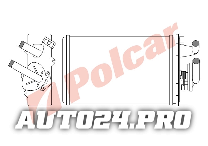 3026N82X РАДИАТОР ПЕЧКИ 250 x 156 x 42 mm