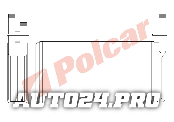 3027N8-1 РАДИАТОР ПЕЧКИ 280 x 156 x 42 mm