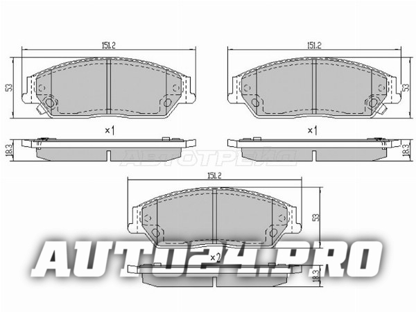 Колодки тормозные перед TOYOTA CAMRY #CV40/#CV50 UAE
