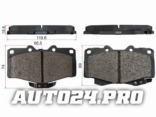 Колодки тормозные перед TOYOTA LAND CRUISER PRADO/SURF 96-02/FORTUNER/HILUX 04-