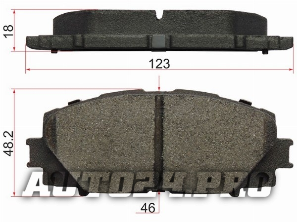 Колодки тормозные перед TOYOTA AQUA 11-/VITZ/YARIS 05-/PREMIO 07-/PRIUS 09-