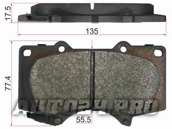 Колодки тормозные перед LEXUS GX470/460/TOYOTA LAND CRUISER PRADO 120/150 02-/HILUX #UN#2#