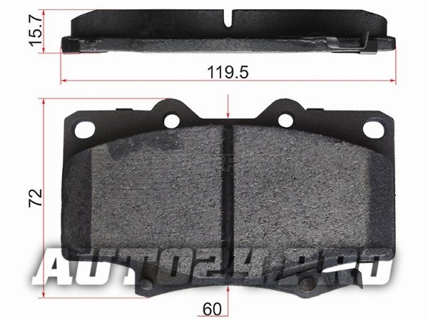 Колодки тормозные перед TOYOTA LAND CRUISER 80 92-98