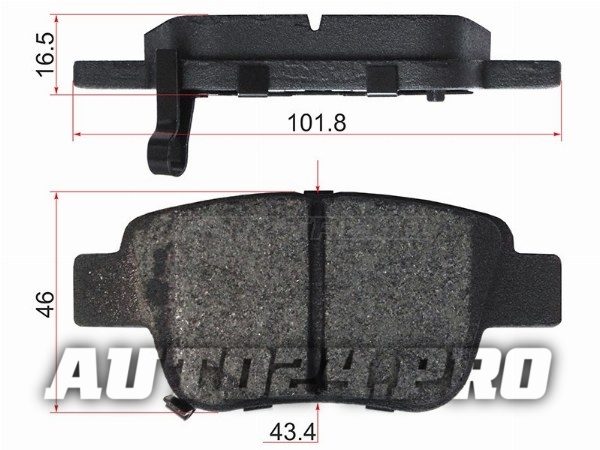 Колодки тормозные зад TOYOTA AVENSIS 03-/ALPHARD #NH2# 08-