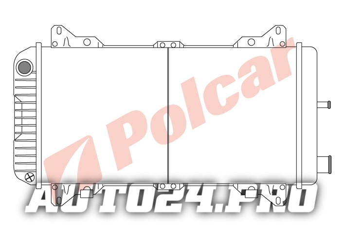 320308-3 РАДИАТОР ОСНОВНОЙ 598 x 310 x 33 mm