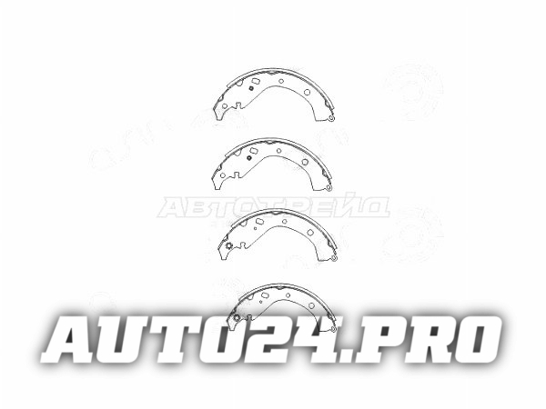 Колодки тормозные барабанные зад TOYOTA OPA/WISH/SPACIO/PROBOX/SUCCEED 00-
