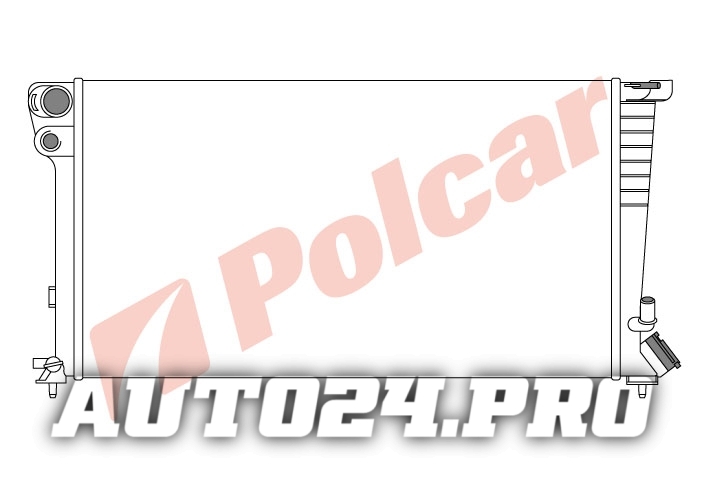 235008-8 BERLINGO/PARTNER 10.98-10.02 РАДИАТОР 670X361  1.8D;1.9D M+/-C CN2153