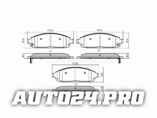 Колодки тормозные перед JEEP GRAND CHEROKEE III 04-10
