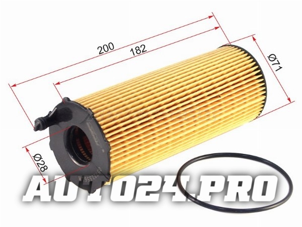 Фильтр масляный (картридж) VW TOUAREG 3.0 Tdi 04-/AUDI Q5 3.0 08-/Q7 3.0/4.2/6.0 06-