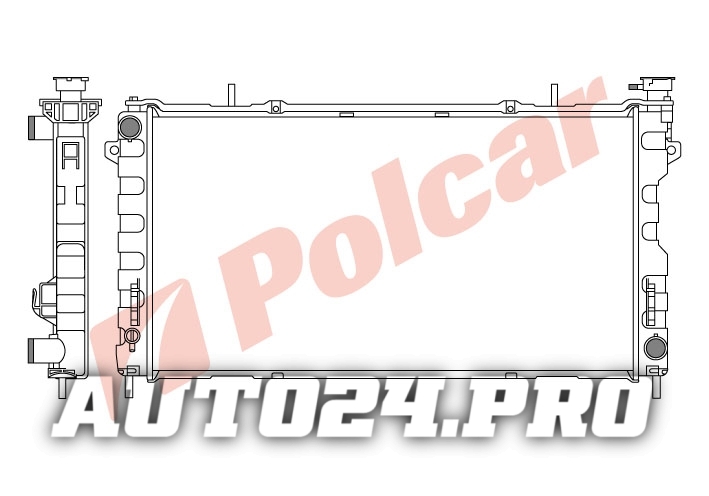 242008-2 DODGE CARAVAN/CH VOYAGER 01- РАДИАТОР 3.8  3.3 M/A +/-C