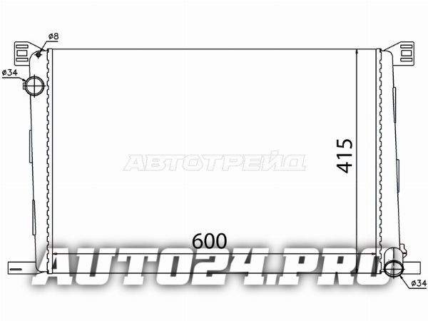 Радиатор Mini Cabrio Cooper 09-15 / Clubman Cooper 08-10 / Countryman Cooper 10-17 / Coupe Cooper 11