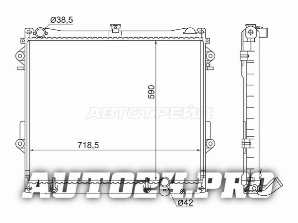 Радиатор Toyota Land Cruiser (J200) 07-21 / Lexus LX570 07-