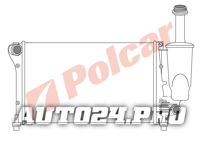300308-1 РАДИАТОР ОСНОВНОЙ 500 x 317 x 18 mm