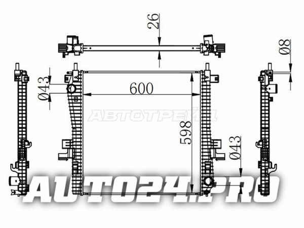 Радиатор Haval H9 15-