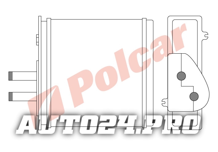 3017N8-1 PUNTO 93- РАДИАТОР ПЕЧКИ 165 x 190 x 42 mm