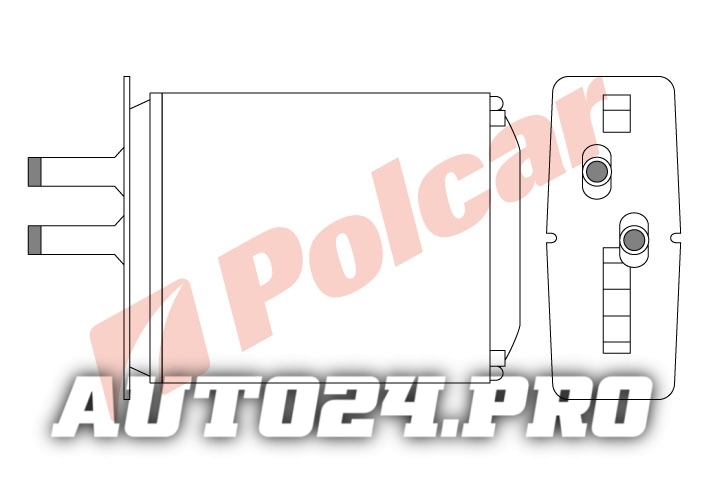 3017N8-2 РАДИАТОР ПЕЧКИ  200 x 175 x 42 mm