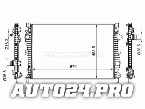 Радиатор Land Rover Discovery Sport 14- / Range Rover Evoque 15-18