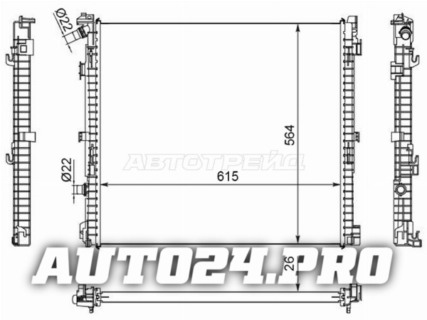 Радиатор BMW X3 17-21 / X4 18-21
