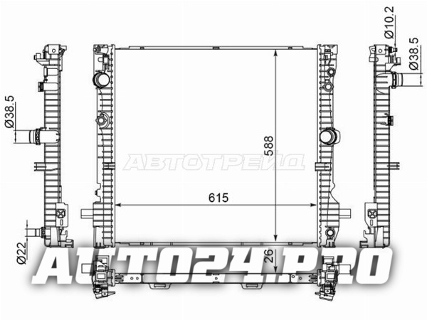 Радиатор BMW X3 17-21 / X4 18-21