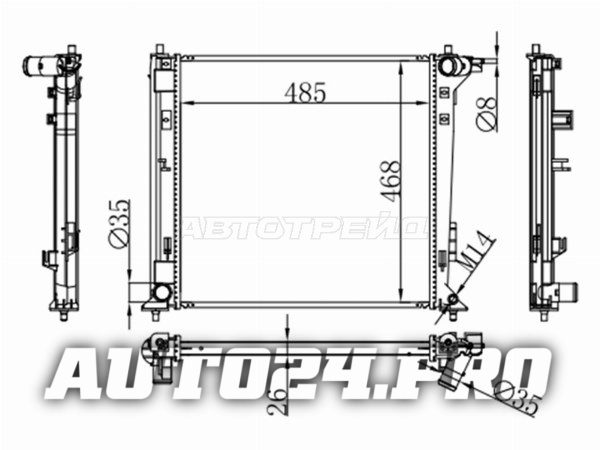 Радиатор Hyundai Tucson 15-21 / Kia Sportage 15-22