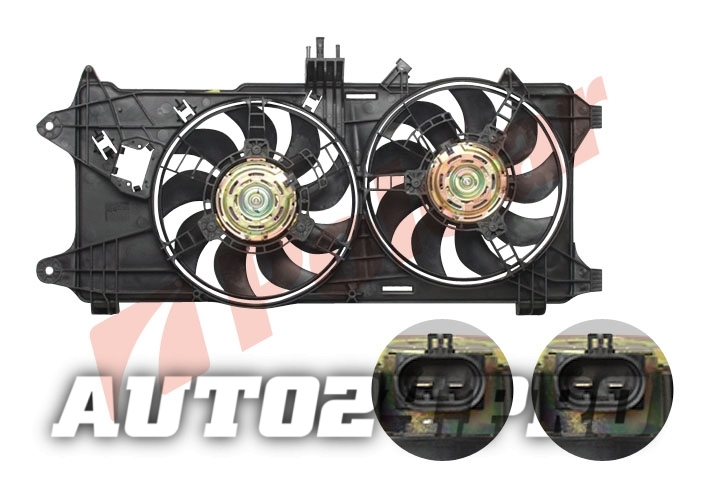 304023W7 ДМФФУЗОР 2 ВЕНТИЛЯТОРА 2 МОТОРА К-КТ 1,9 (2x280 mm 270/110W)