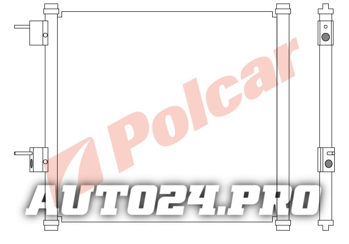 3200K8C1 РАДИАТОР КОНДИЦИОНЕРА 445 x 381