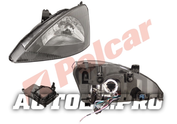 3201091E FOCUS 98-0202 ФАРА ЛЕВАЯ БЕЗ ПОВОРОТНИКА ЧЕРНЫЕ