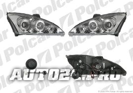 320109EE FOCUS 98-01 ФАРЫ АНГ.ГЛАЗКИ+ЛИНЗА ХРОМ КОМПЛЕКТ