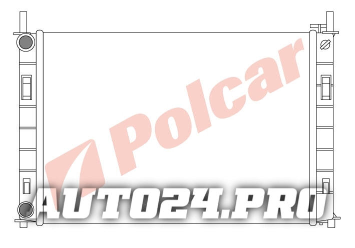 321208-3 FIESTA 02-05 РАДИАТОР 500X350X24  1.4TDCI M+/-C FD2326