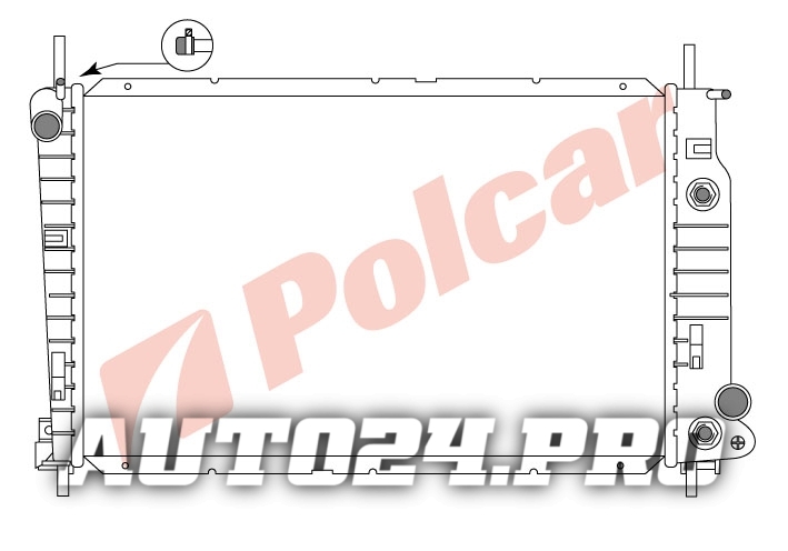321708-4 РАДИАТОР ОСНОВНОЙ  620 x 400 x 26 mm 2.5 V6