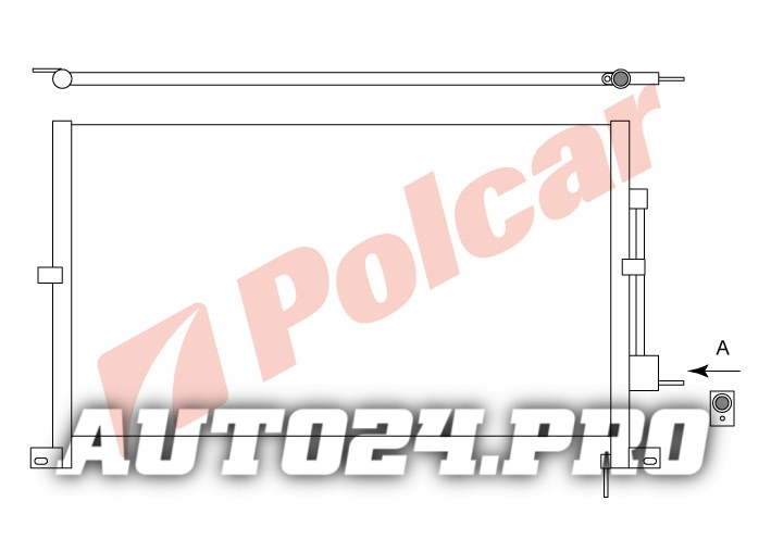 3218K8C1 MONDEO 01- РАДИАТОР КОНДИЦИОНЕРА 670 x 361 x 16