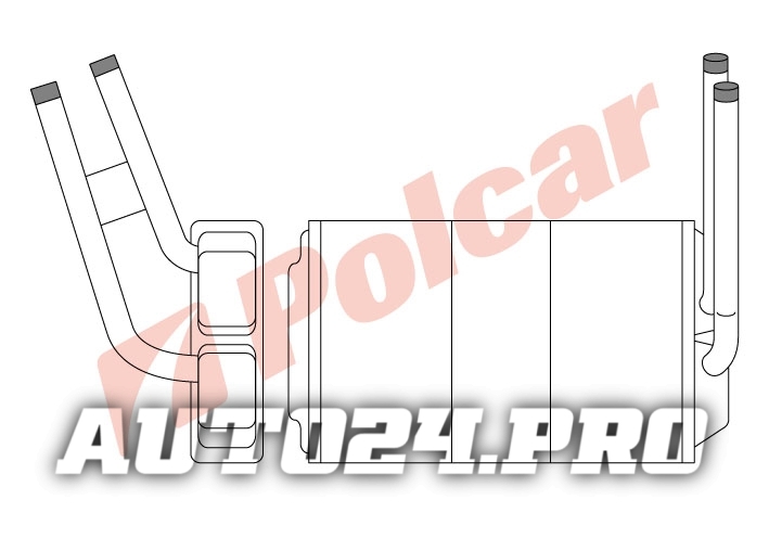 3244N8-1 TRANSIT 86-91 РАДИАТОР ПЕЧКИ