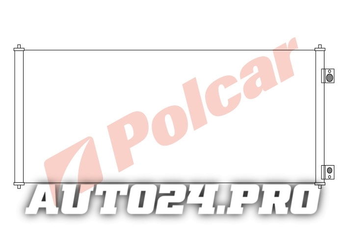 3247K8C1 TRANSIT 00-06 РАДИАТОР КОНДИЦИОНЕРА 860 x 361