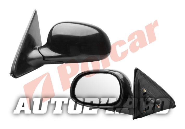 3808511M CIVIC (HB/COUPE) 1091-1295 ЗЕРКАЛО L МЕХ.,ЧЕРНОЕ/ПОД ПОКРАСКУ,ВЫПУКЛ.