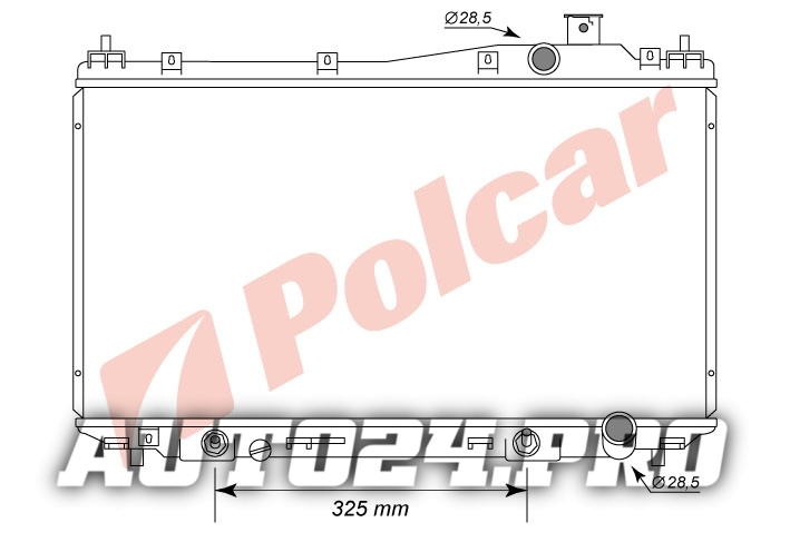 382508-2 CIVIC НВ/SDN/COUPE 01-  РАДИАТОР 658X351  1,4B M +/-C