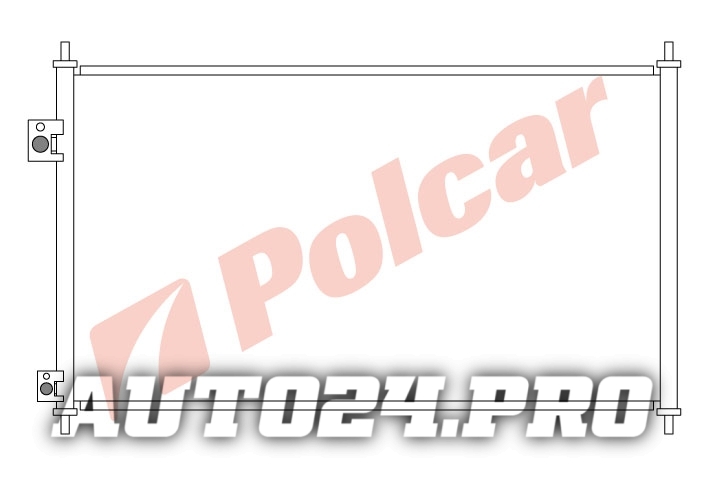 3825K8C1 CIVIC НВ/SDN/COUPE 01-  РАДИАТОР КОНДИЦИОНЕРА 650X360 1.4 iS 16v
