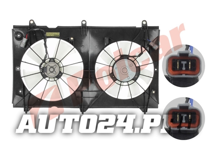383323W2 ACCORD 03-08 ДИФФУЗОР+2 ВЕНТИЛЯТОРА+МОТОР КОМПЛЕКТ