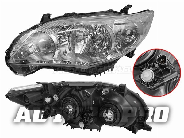 Фара TOYOTA COROLLA 10-13 LH с электрокорректором, галоген