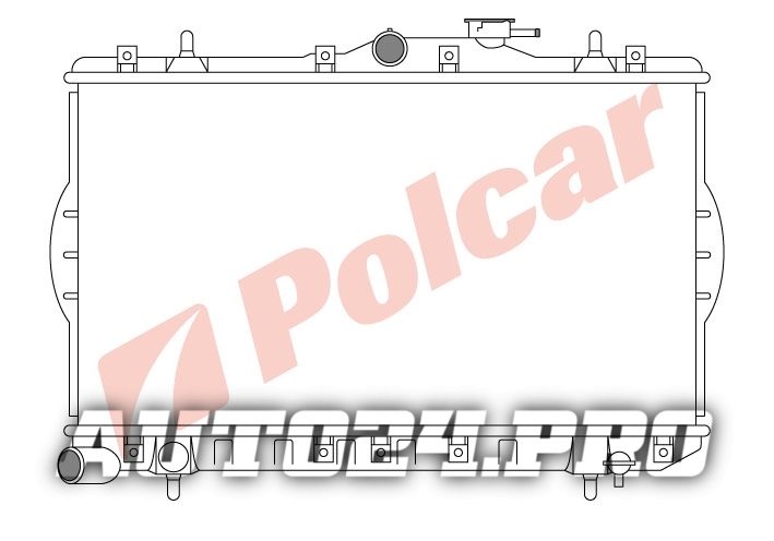 400508-2 ACCENT 94- PONY94-/EXCEL94- РАДИАТОР 600Х335 1,3/1,5
